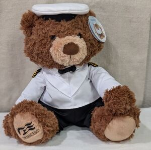NWT Princess Cruise Lines Captain Stanley Teddy Bear plush 15" Souvenir Cuddly